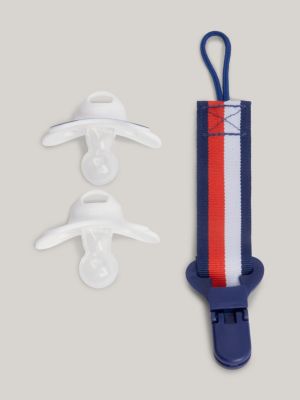Conjunto de presente com 2 chupetas e prendedor