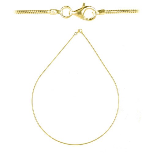 Chaine serpent argent plaqué or jaune 7
