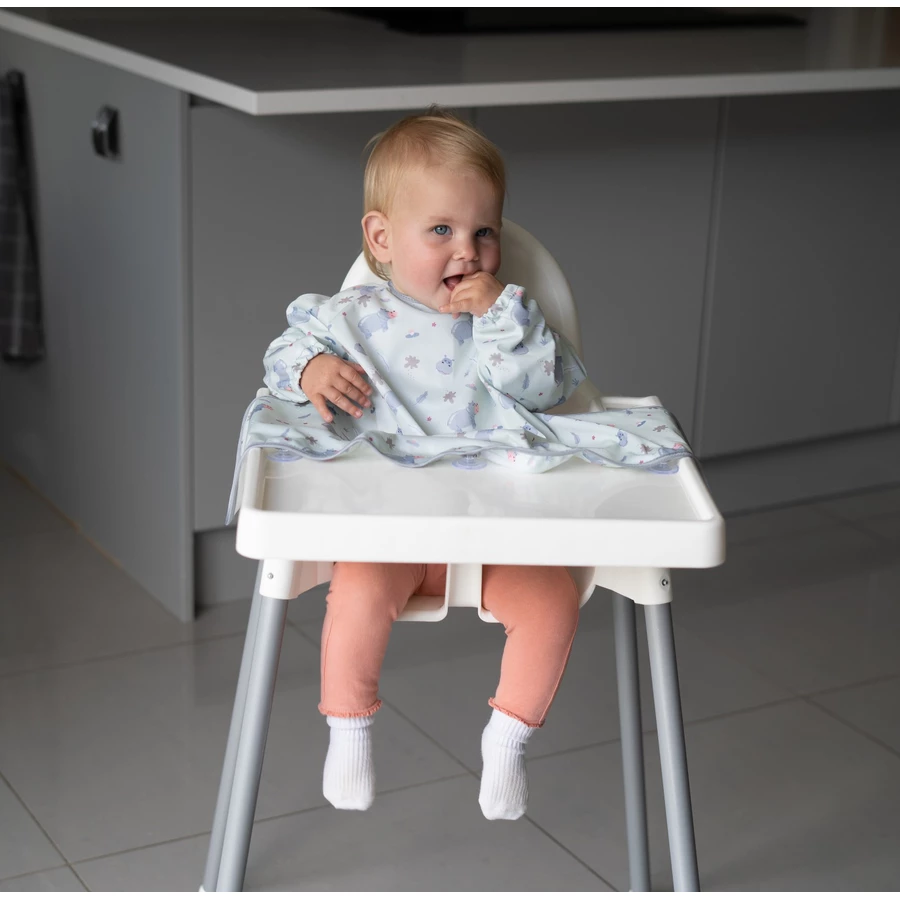 TidyTot Lätzchen Tidy Tot Cover & Catch Langarm Lätzchen Nilpferde