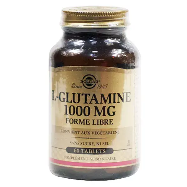 Solgar L-Glutamina 1000mg 60 cápsulas vegetais