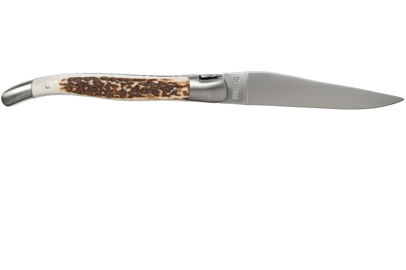 Laguiole en Aubrac 12cm Double Plates, stag horn handgevijld, L0712BCI/FSB1