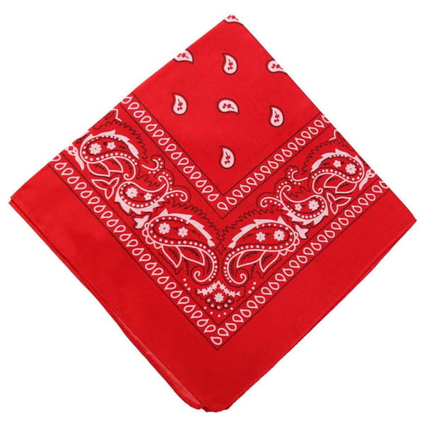 Bandana skjerf sjal snus klut paisley mønster rød