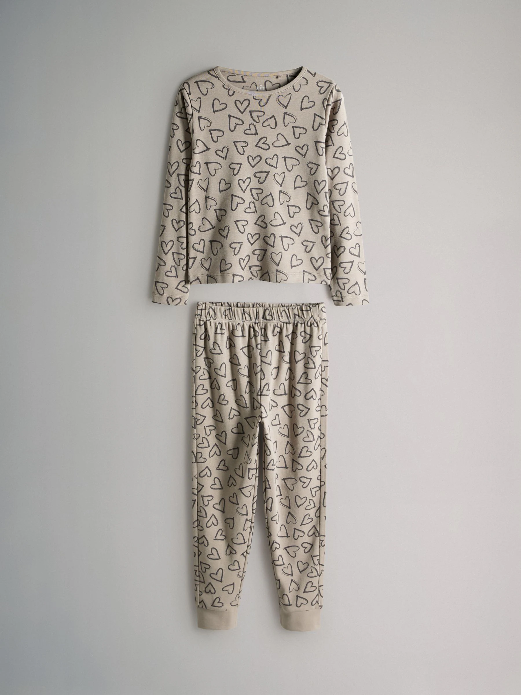 Bruin/crèmekleurig - The Set verpakking van 4 behaaglijke katoenen jersey pyjama's
