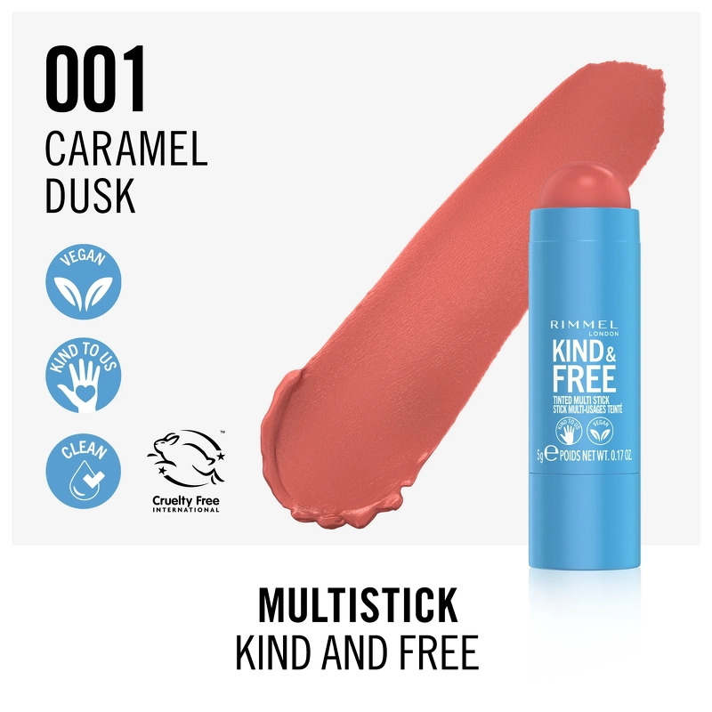 RIMMEL Kind & Free Multi Stick 5 gr. - 001 Caramel Dusk