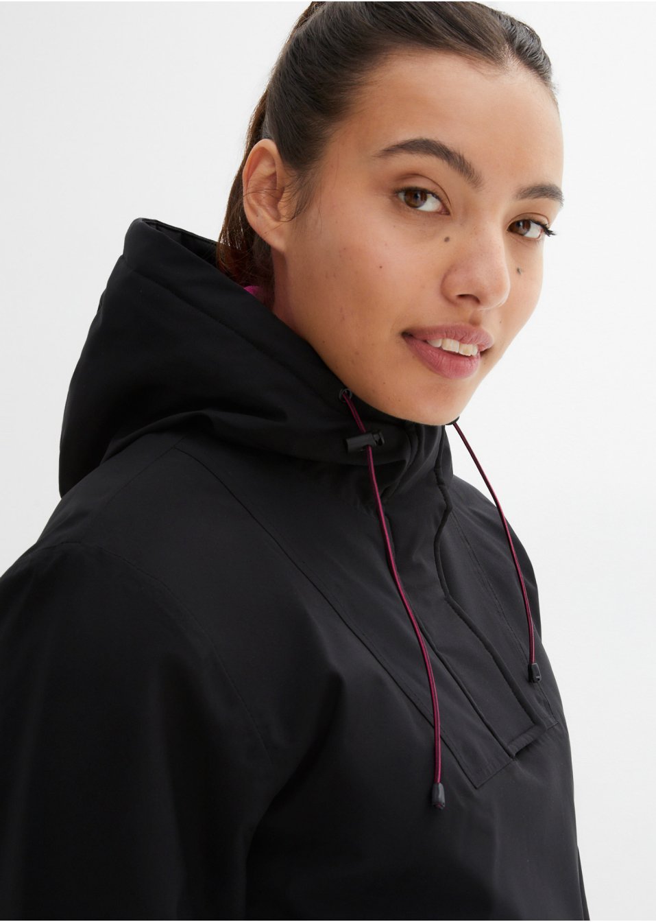 Veste de ski fonctionnelle à enfiler avec doublure polaire, oversized
