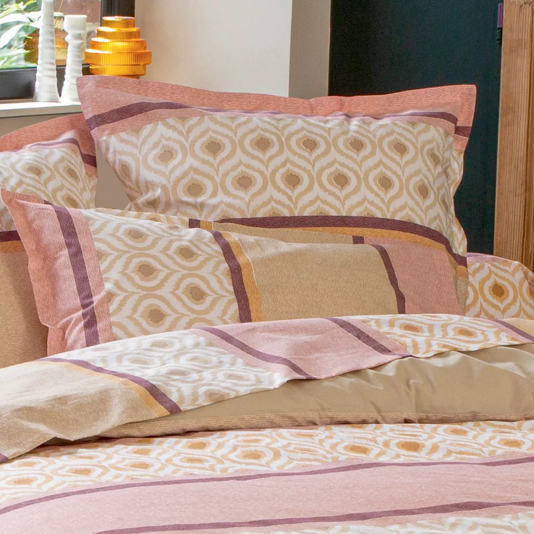 Housse de couette coton (260 x 240 cm) Inouk Rose
