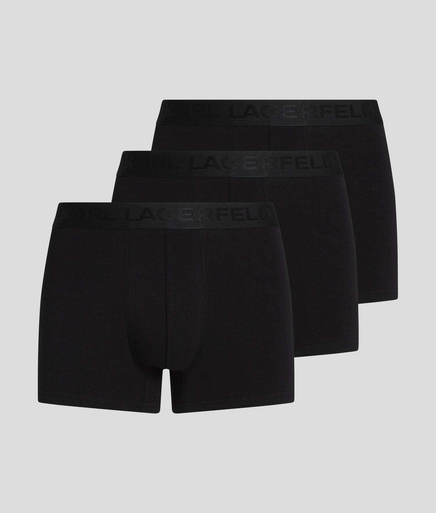 CALEÇONS AVEC LOGO KARL TON SUR TON – LOT DE 3 - Noir