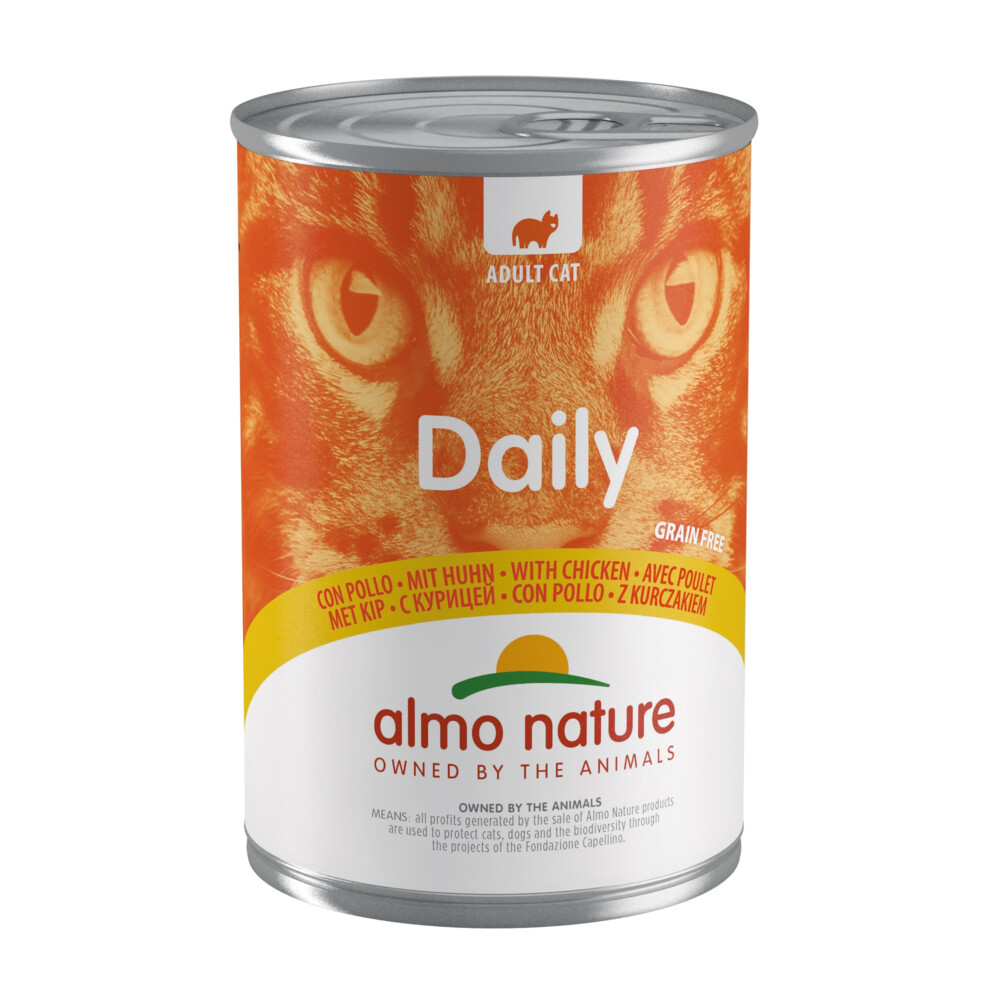 24x Almo Nature Daily Menu Kattenvoer Nat Blik Kip400 gr