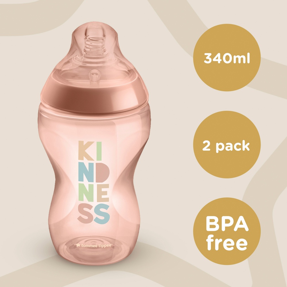 Tommee Tippee Closer to Nature Anti-Kolik Babyflasche 340 ml, 2er-Pack