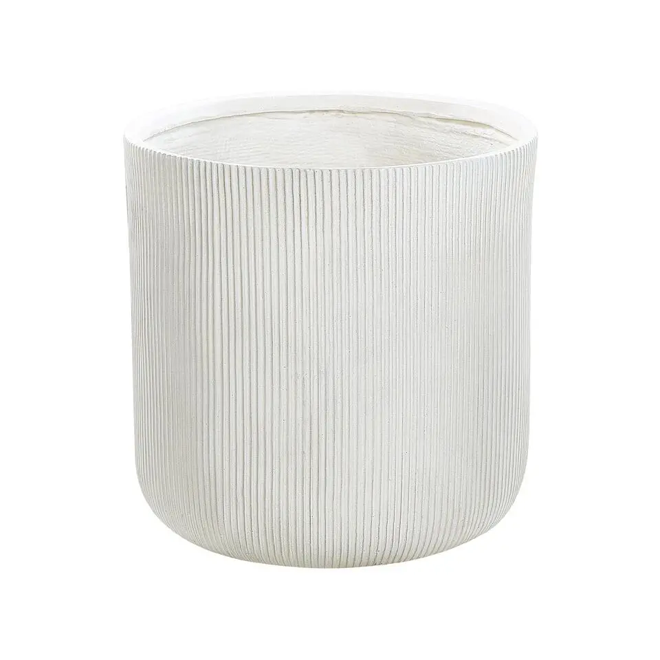 OREOI - Bloempot - Wit - 55 x 55 x 55 cm - Kleivezel