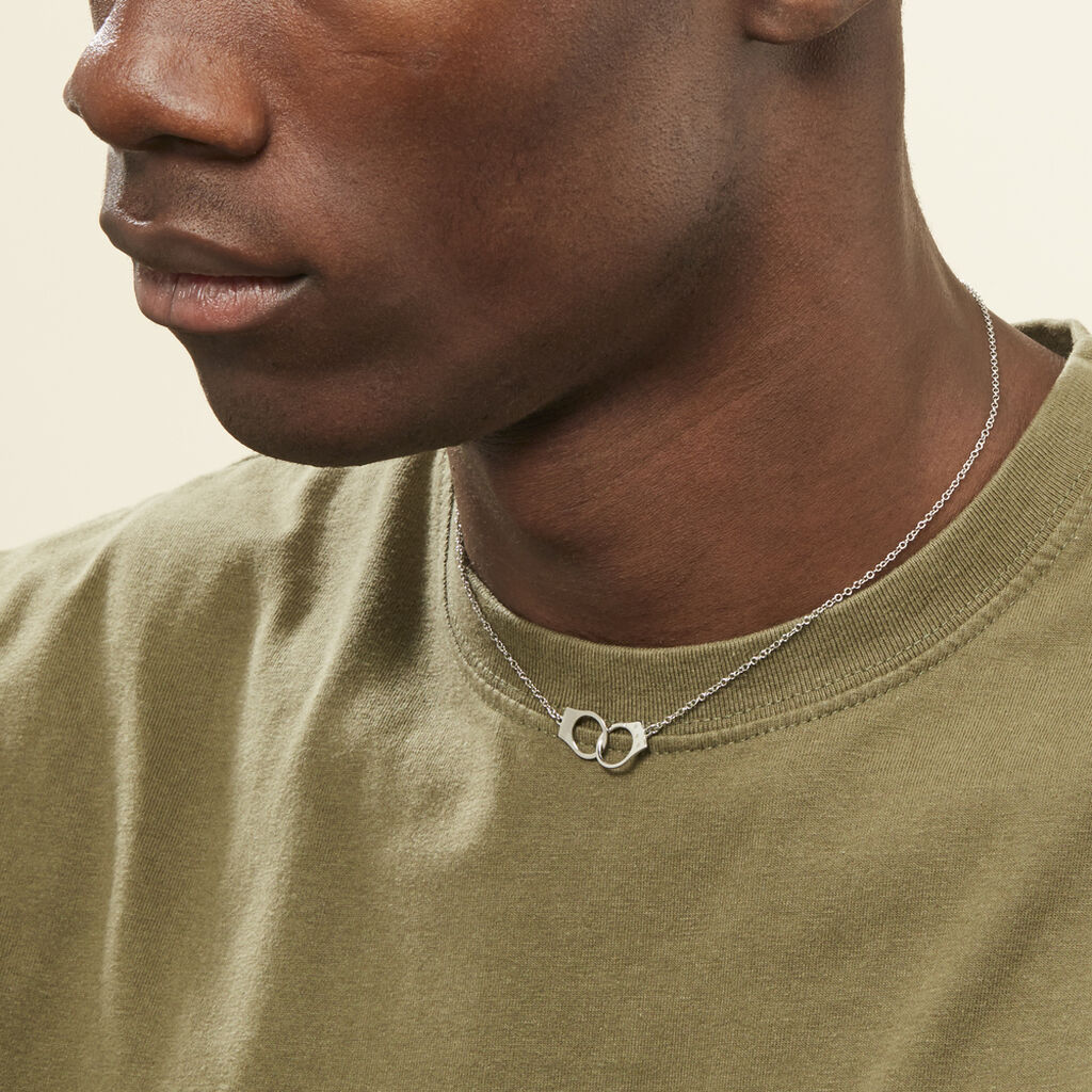 Collier Kim Argent Blanc