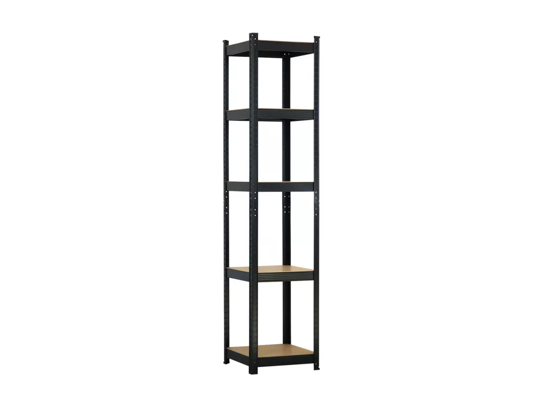 Etagère Modulable avec 5 Etagères Ajustables 180x40x40cm 175 Kg Noir Thinia Home