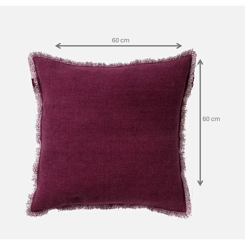Kussenhoes Burto - Red Plum - 60x60 cm