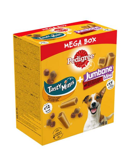 Pedigree Megabox Tasty Bites + Jumbone - Hondensnacks - Rund Gevogelte 740 g