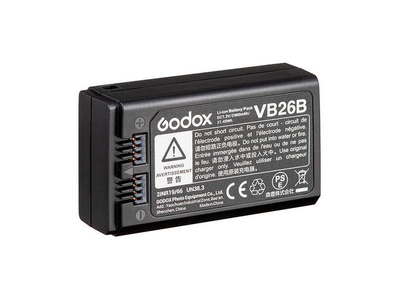 Godox Akku VB30 für V1 Pro Blitzgeräte Der VB30 Lithium-Ionen-Akku für den Godox V1Pro Blitz bietet bis zu 500 Blitze bei voller Leistung (bei Raumtemperatur)