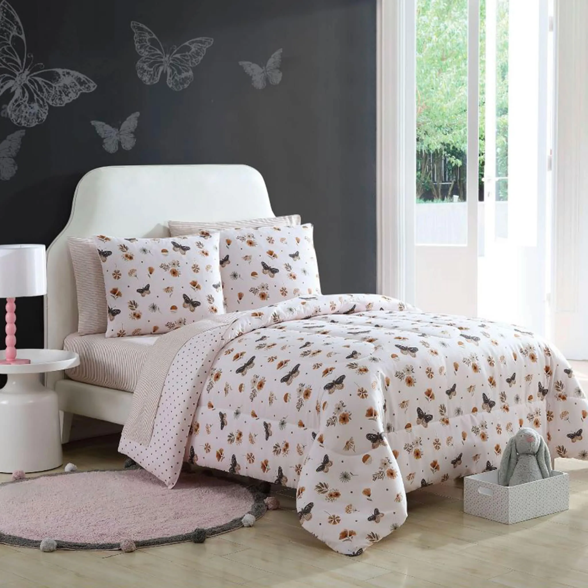 Origami Maison Douillette Lit Double - Fleurs Papillon