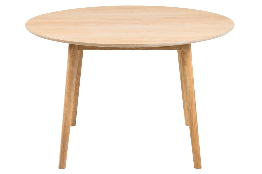 by fonQ basic Rounded Eettafel Ã 120 cm - Eiken/Beige