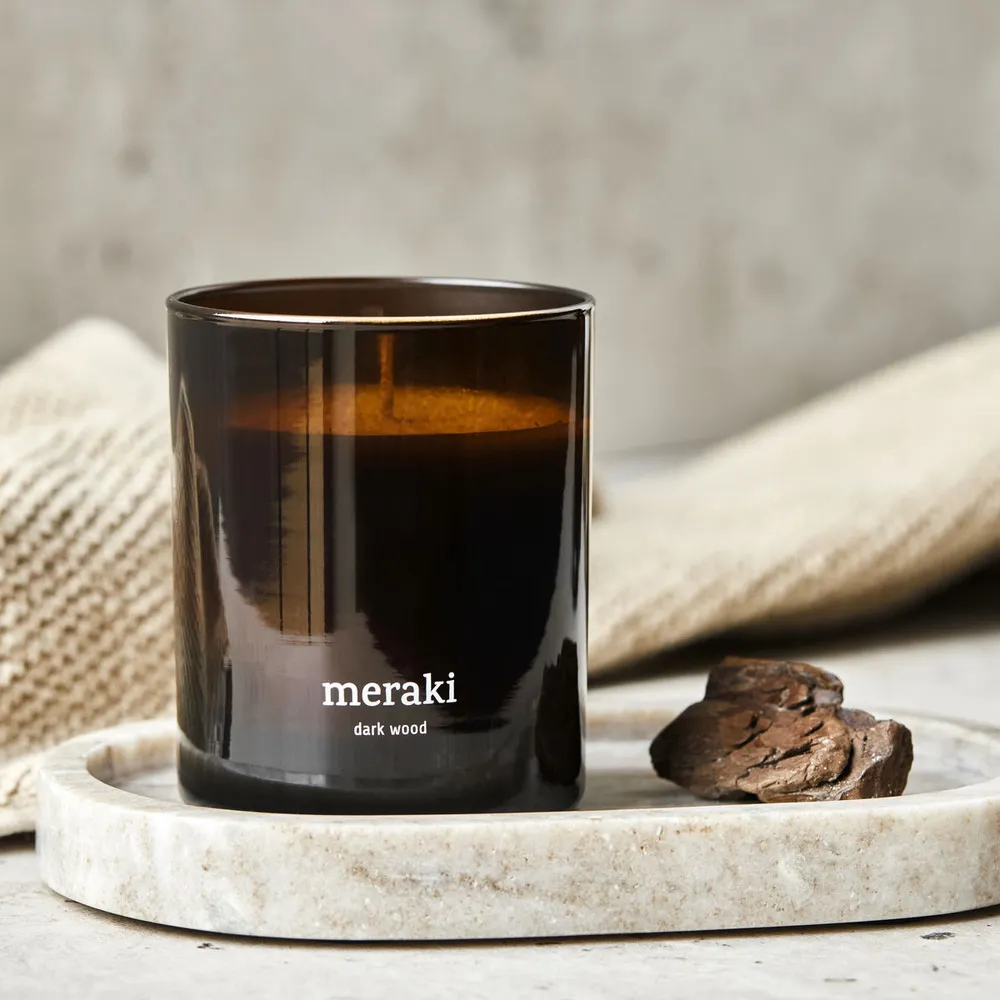 Meraki Duftlys Dark Wood - 200 g.