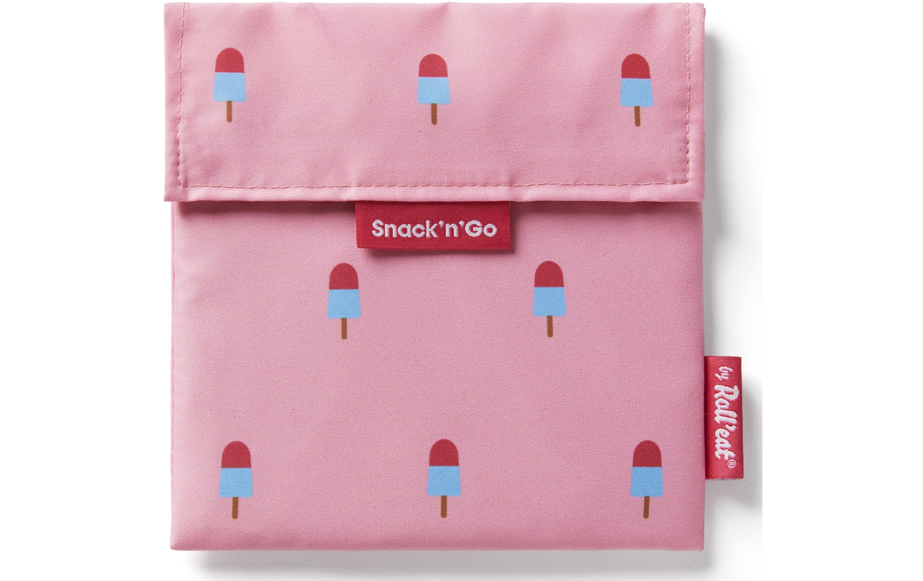 Lunchbeutel SnacknGo Icons Ice-cream RosaLunchsack aus Bio-Baumwolle