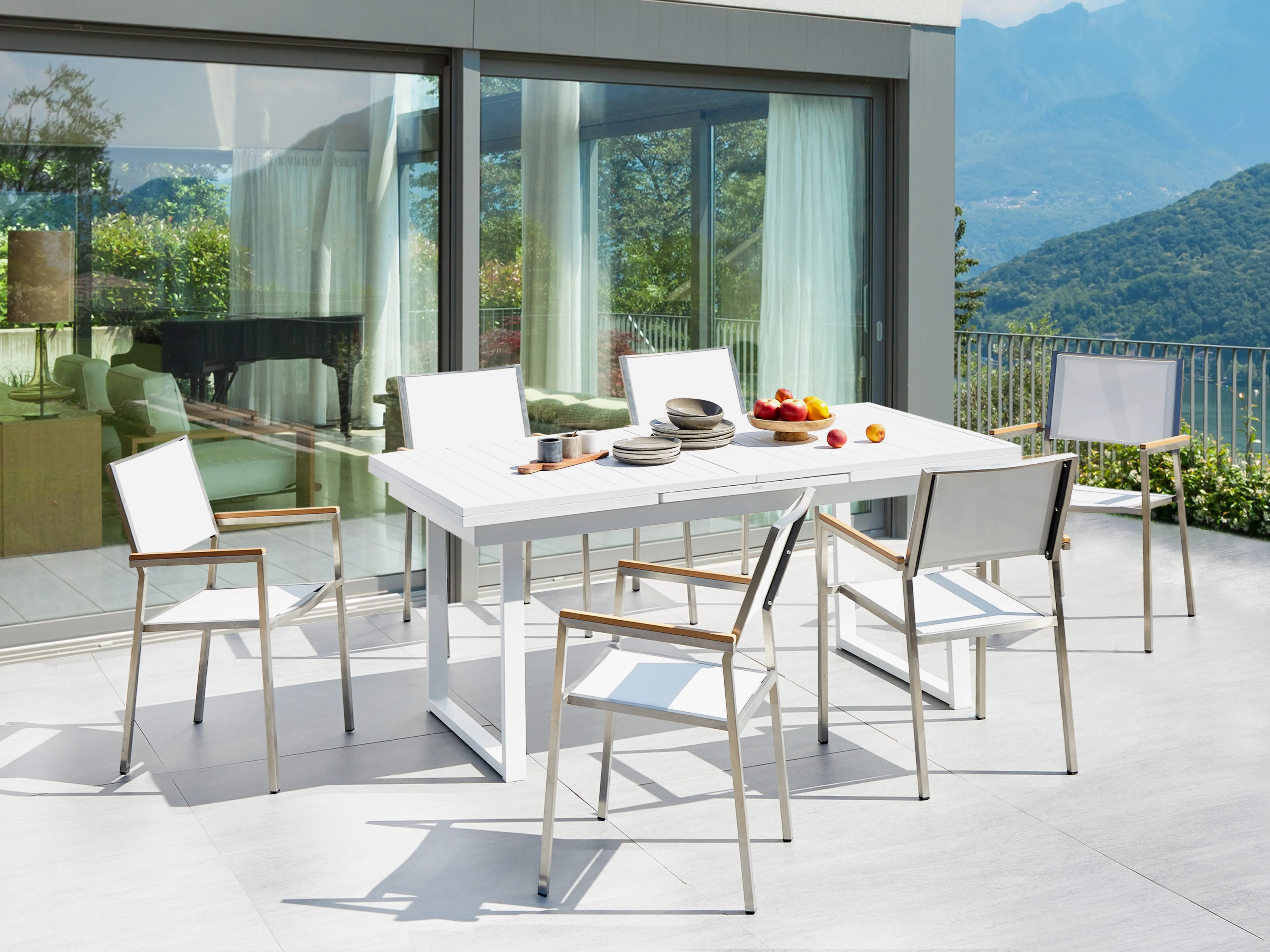 Tuinset 6-zits VALCANETTO/GROSSETO Metaal Wit
