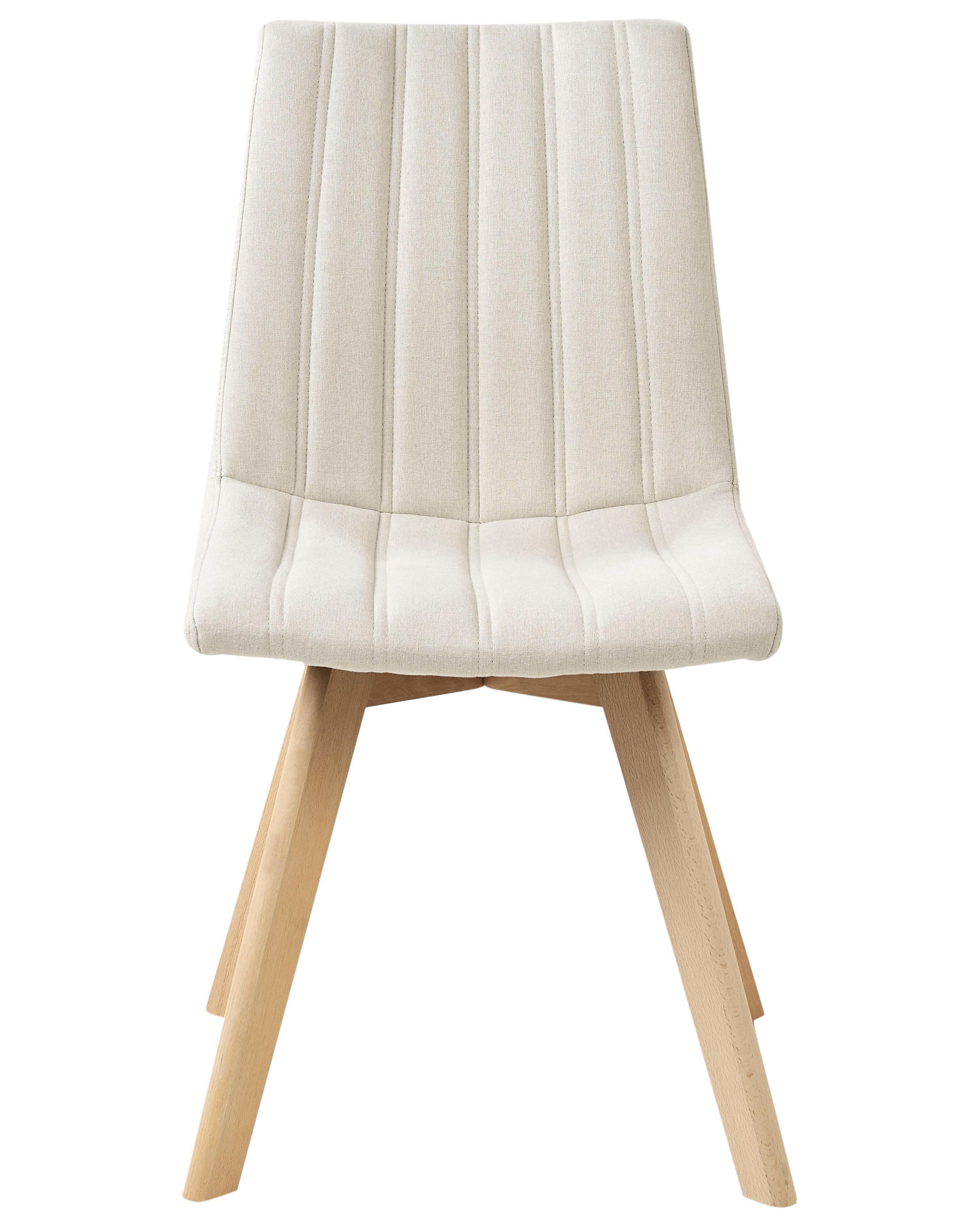 Set van 2 eetkamerstoelen CALGARY Stof Gebroken wit