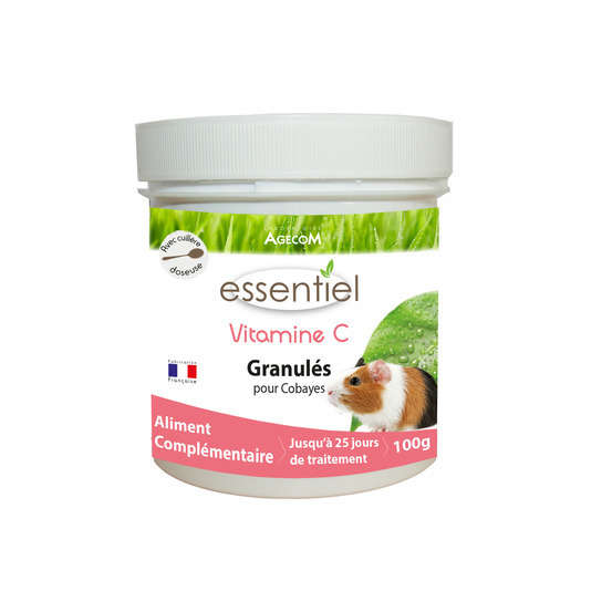 Aliment complémentaire E.Vitamine C Essentiel pour cobayes : 100gr
