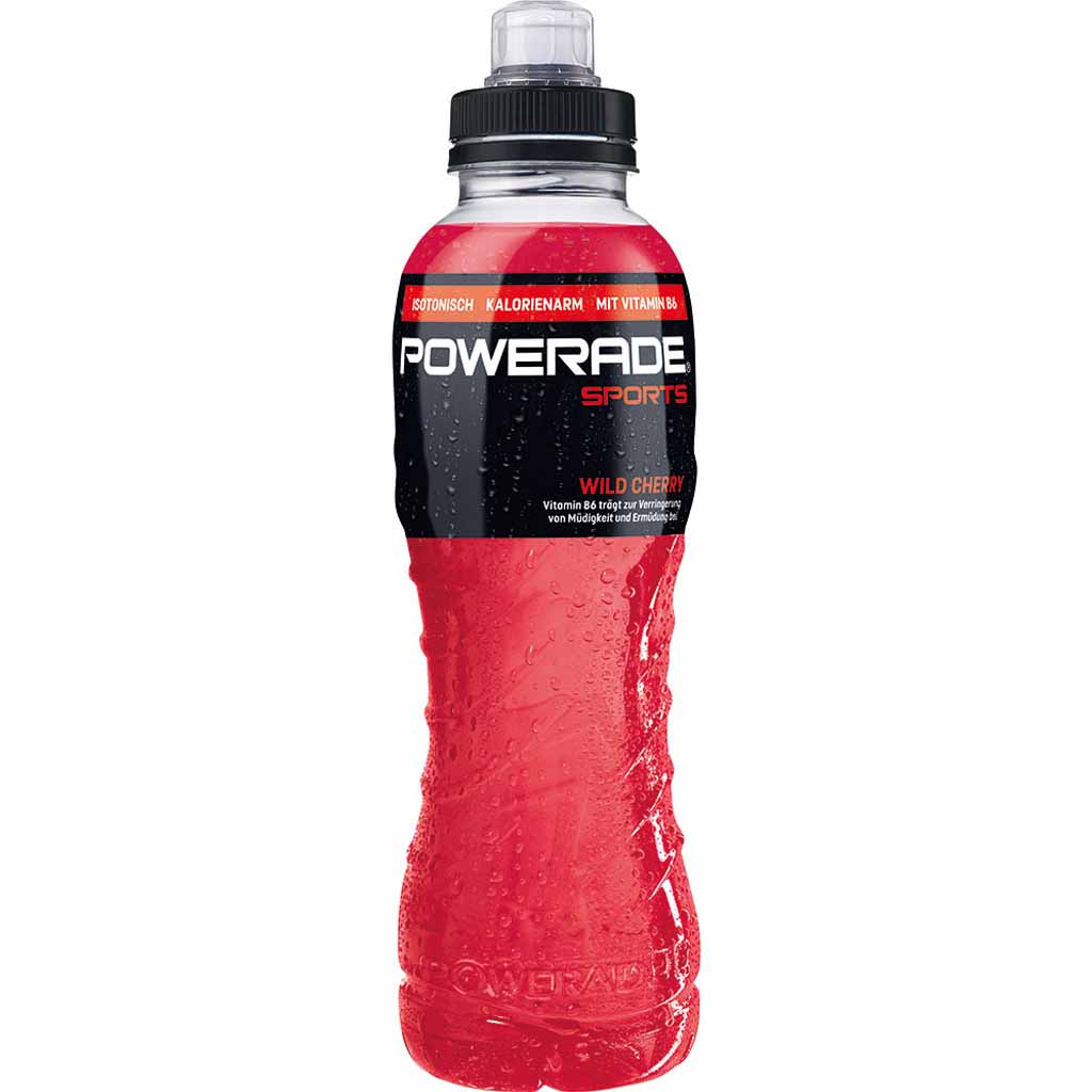12x Powerade Sports Wild Cherry PET á 500ml=6L MHD:30.4.25
