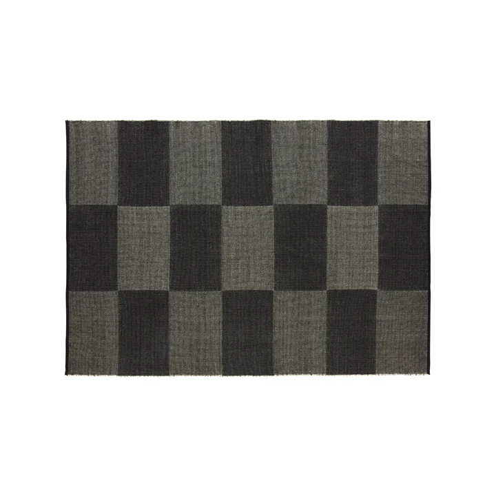 HAY - Check Teppich, 170 x 240 cm, schwarz L check