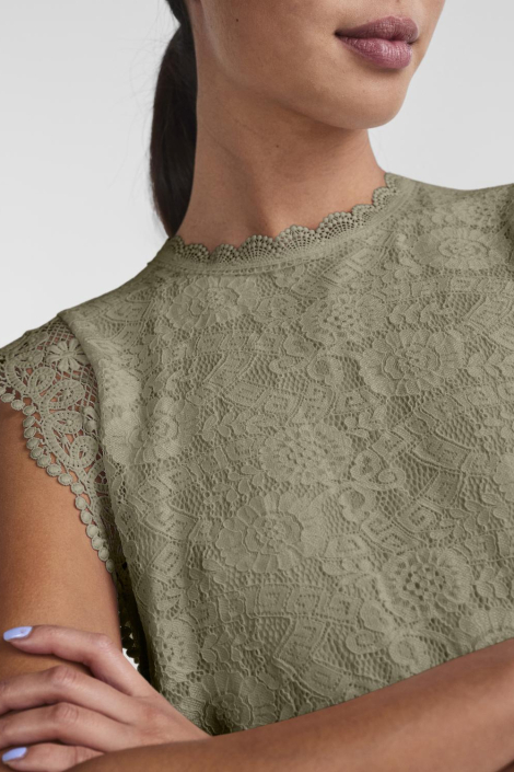 Pieces groene dames top