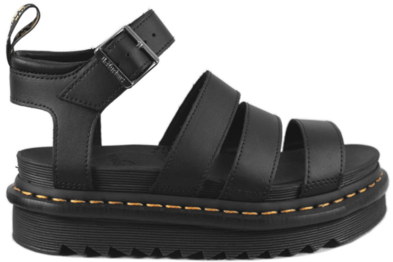 DR. MARTENS BLAIRE LET SORT GLAT SKIND SANDAL