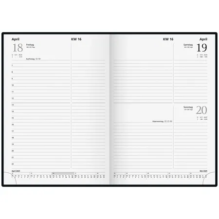 Glocken Buchkalender 2025 schwarz 1S/1T 320S