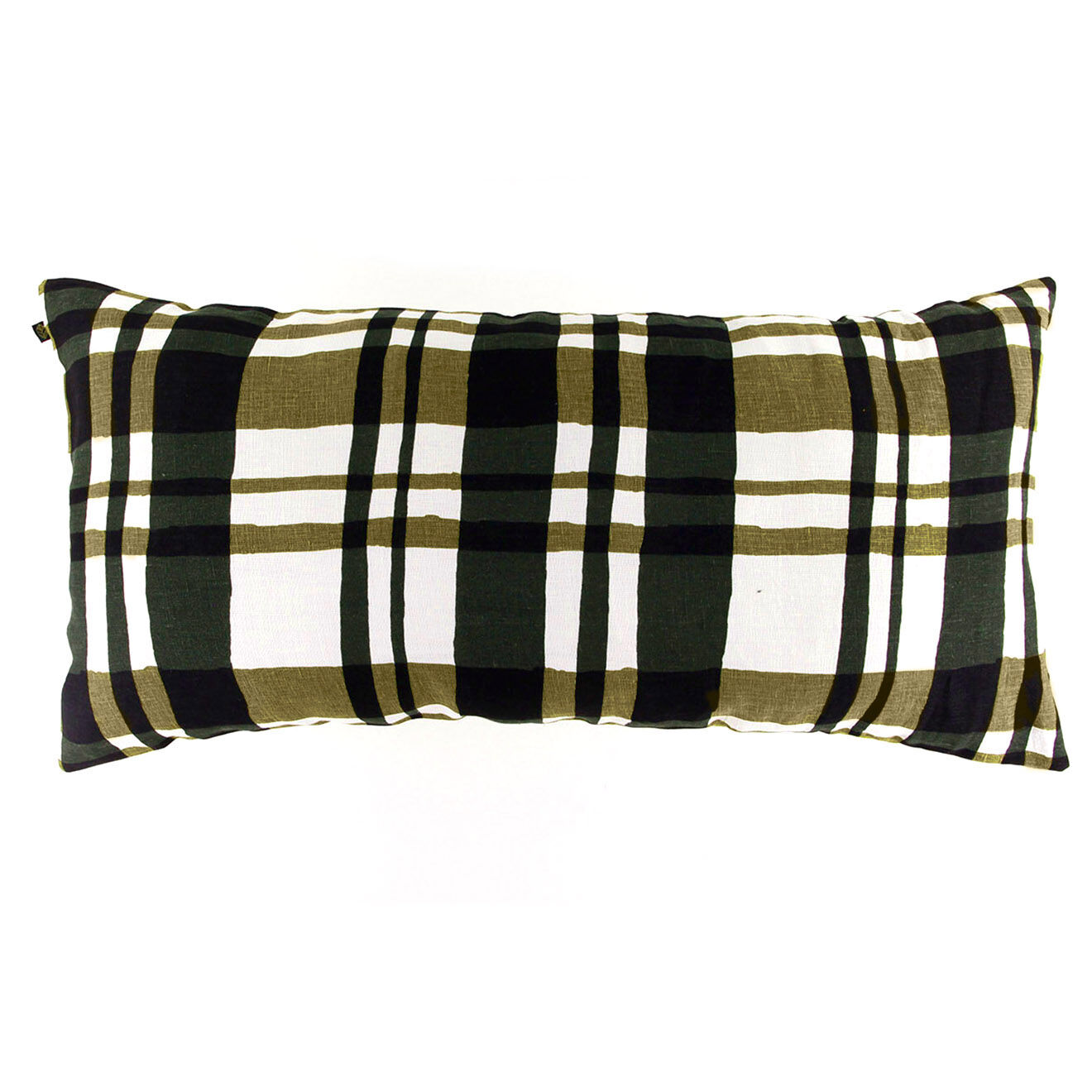 Haomy Housse de coussin en Lin & Coton Cork kaki - 55x110 cm