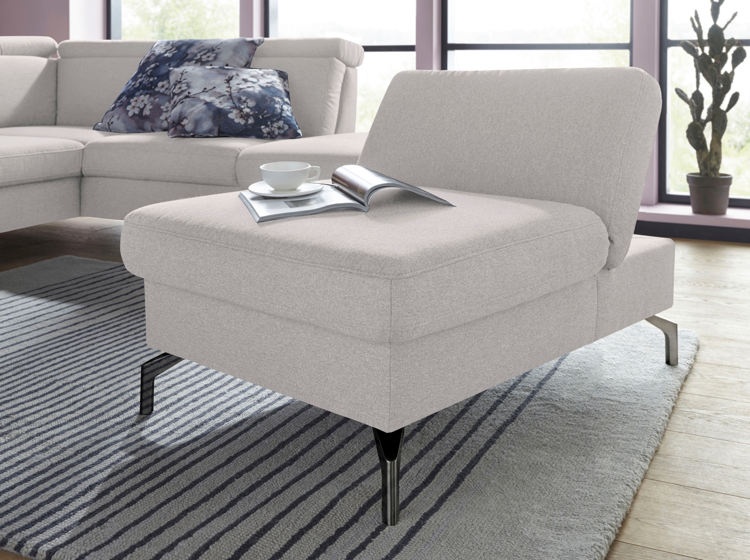 sit&more Hocker »Brisbane« Fusshöhe 15 cm, mit Federkern und Klappfunktion