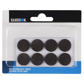 HANDSON anti krasvilt Ø18 mm bruin 16 stuks