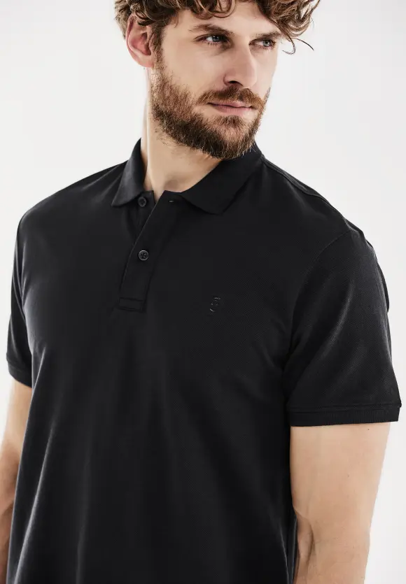 Piquée Poloshirt - faded black