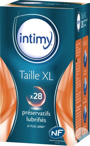 Intimy Taille XL Préservatifs Lubrifiés Le Plus Grand 28 Préservatifs
