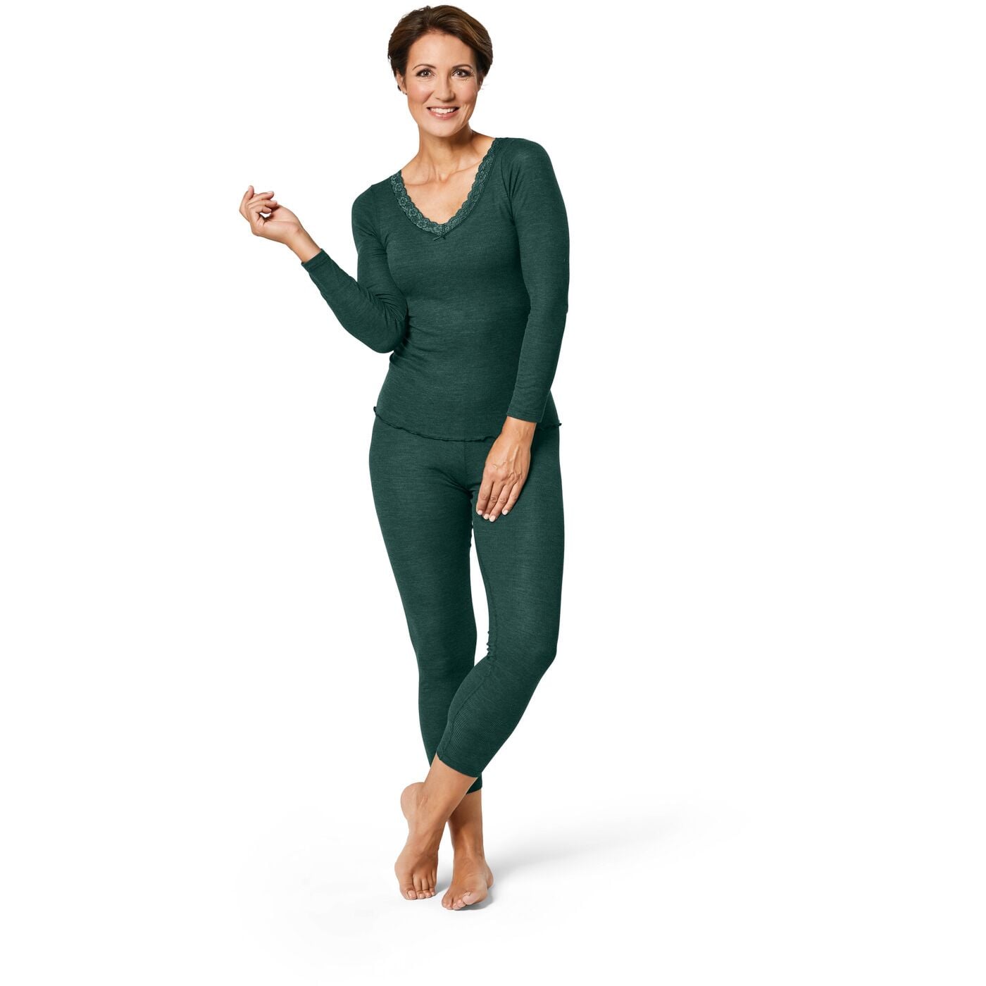 Nina von C.Leggings «Tabea» - Wolle Seide Mix