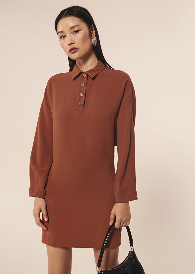 Robe Revamarron en crêpe