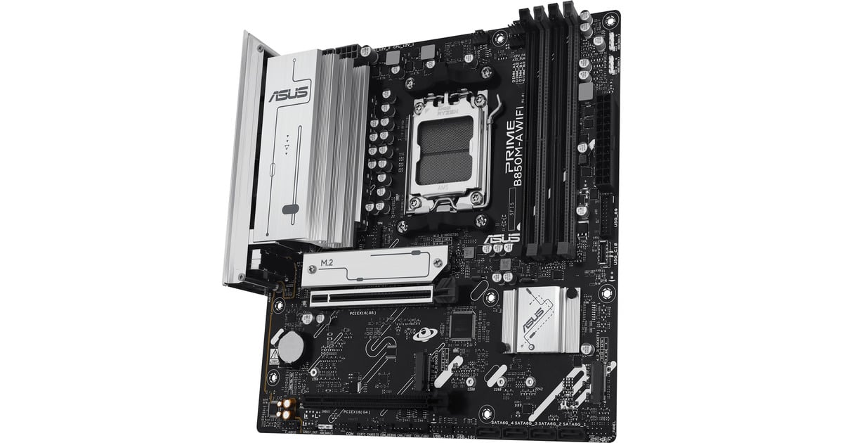 ASUSPRIME B850M-A WIFI socket AM5 moederbord  (2.5 GbE-LAN, Wi-Fi 6E, BT, Sound, µATX)