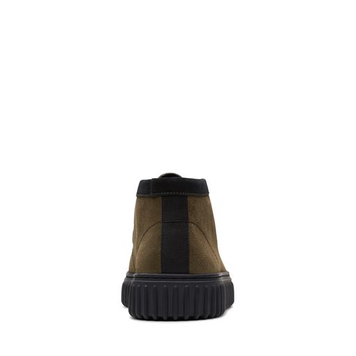 Clarks Torhill Hi Sko, Dark Olive Suede, 43