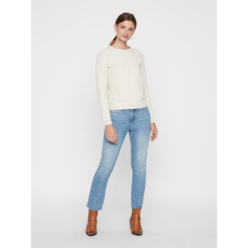 Vero Moda Doffy LS Striktrøje, Birch, L