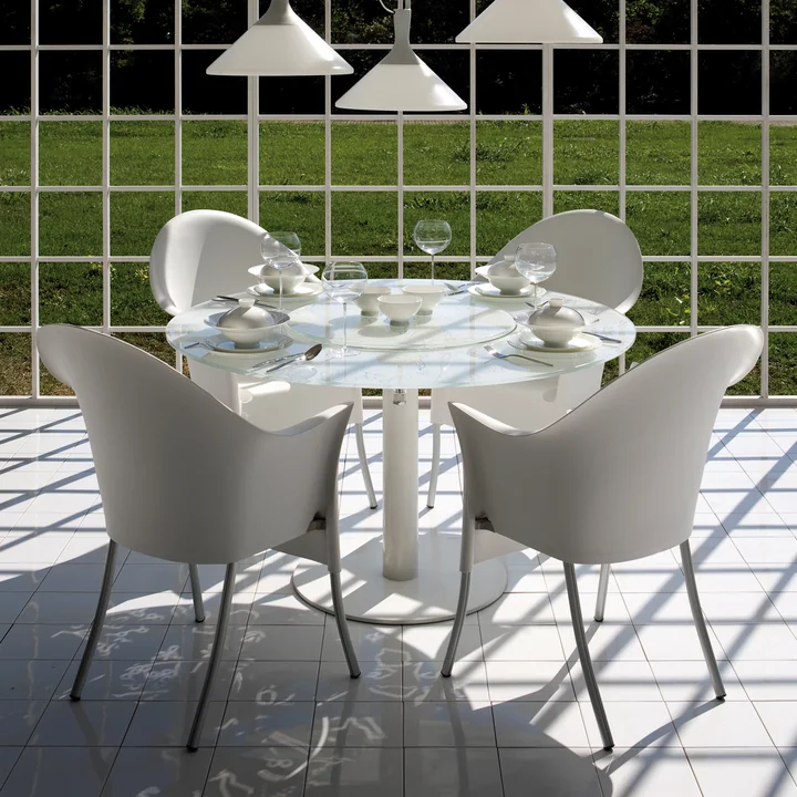 Driade - Lord Yo Gartenarmlehnstuhl, weiss RAL 9016 (4er-Set)