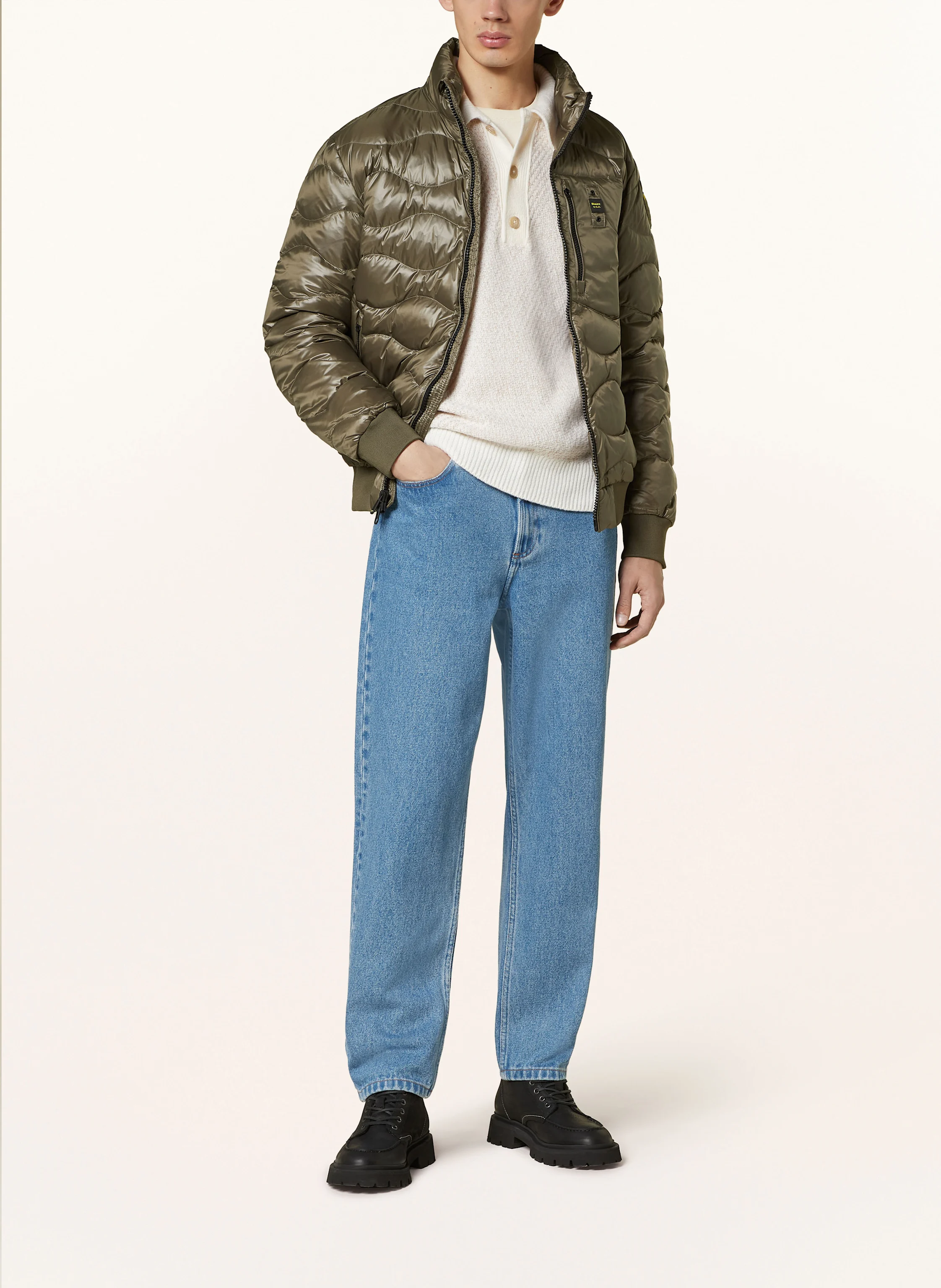 Blauer Lightweight-Daunenjacke