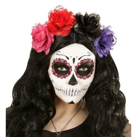 Widmann Hairclip Rose mit Glitzer schwarz