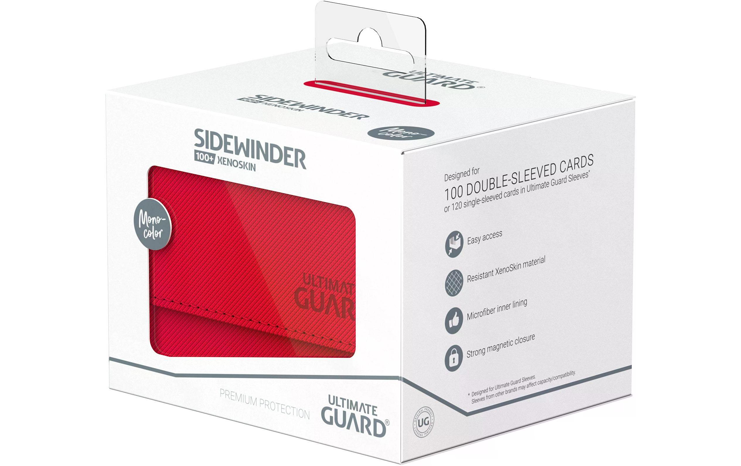 Kartenbox XenoSkin Sidewinder Monocolor 100+ RotHochwertige Box für Sammelkarten in Standardgrösse