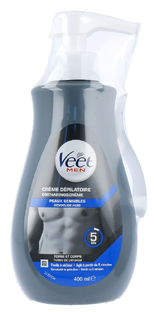 Veet Men Total Pro Ontharingscreme Pomp Gevoelige Huid 400ML
