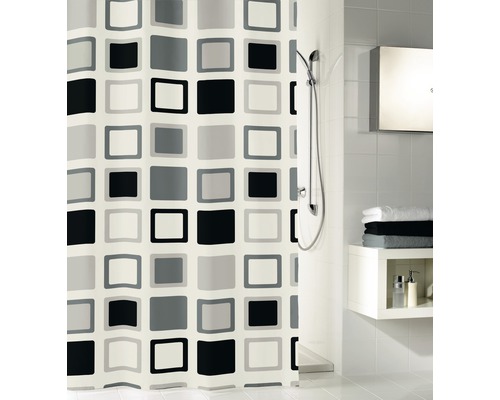 Douchegordijn Kleine Wolke Clipper antraciet 120 x 200 cm