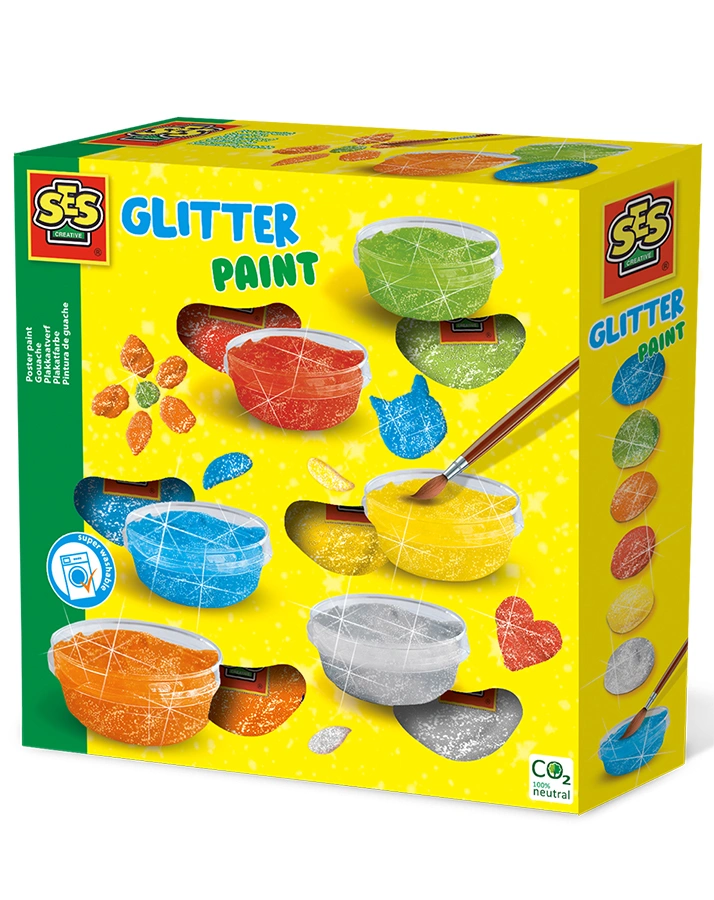 Plakatfarbe Glitzer 6er-Pack