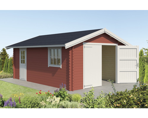 Enkele garage Outdoor Life Yarik 380 x 540 cm Zweeds rood