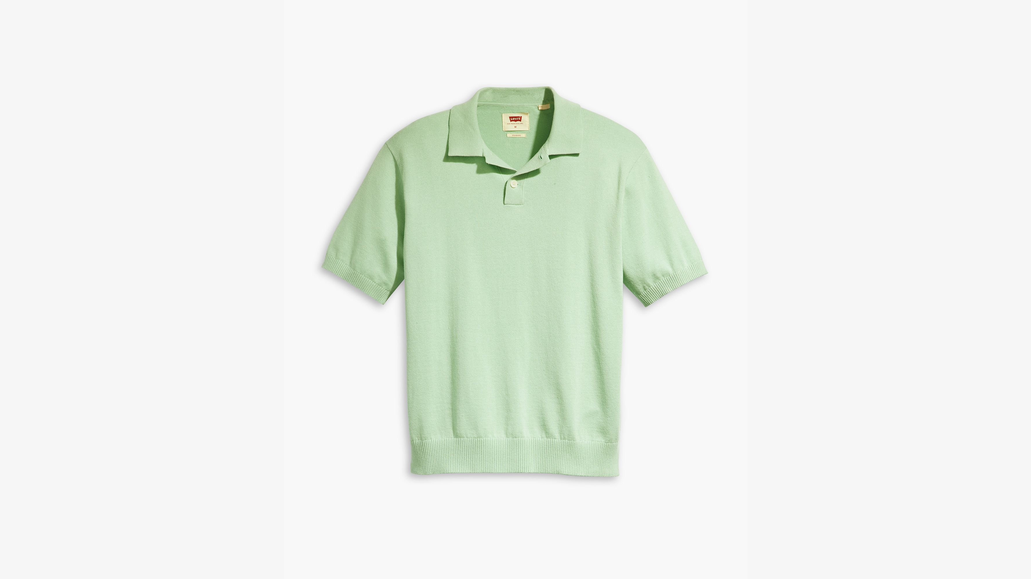 Pull-over col polo maille fine - Aqua Foam - Vert